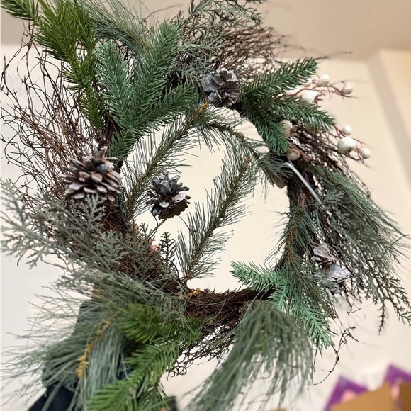 Ashland Other - Ashland Green and Brown Holiday Wreath with Pinecones